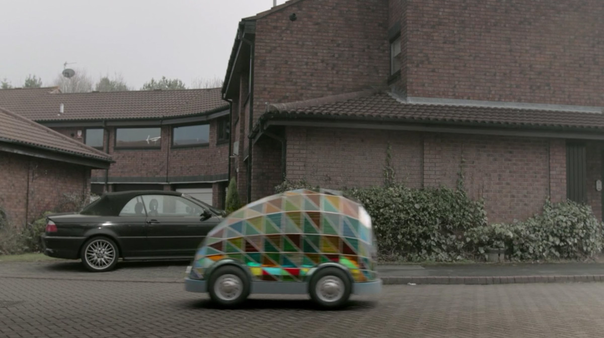 Stained Glass Driverless Sleeper Car, automated vehicle, inventor, Dominic Wilcox