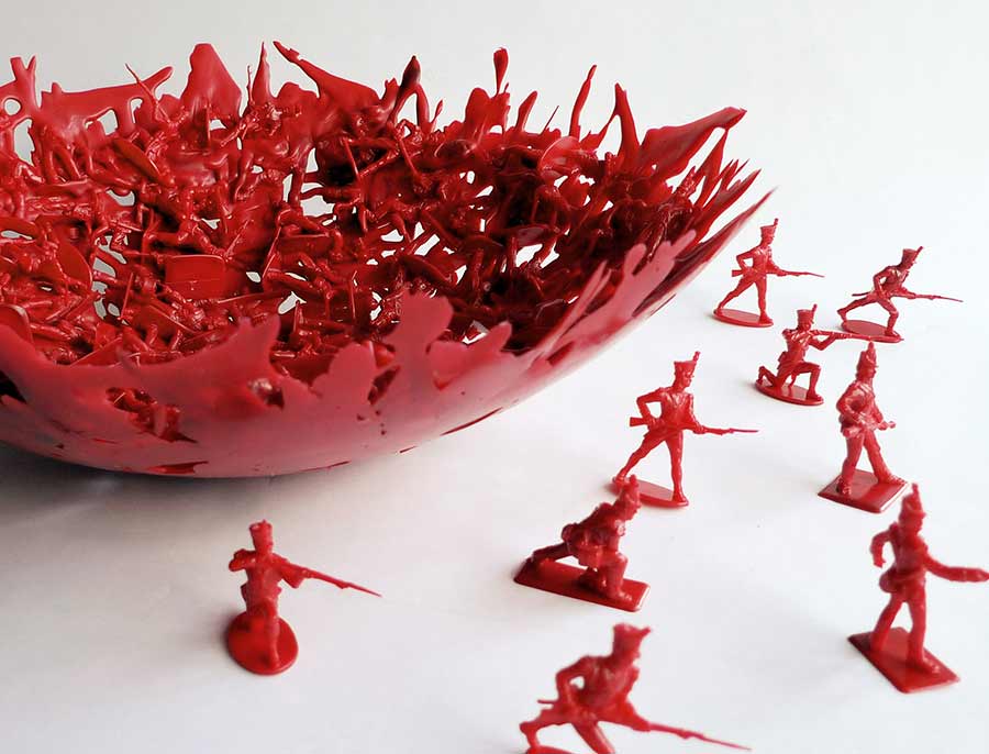 Battle of Waterloo War Bowl by Dominic Wilcox