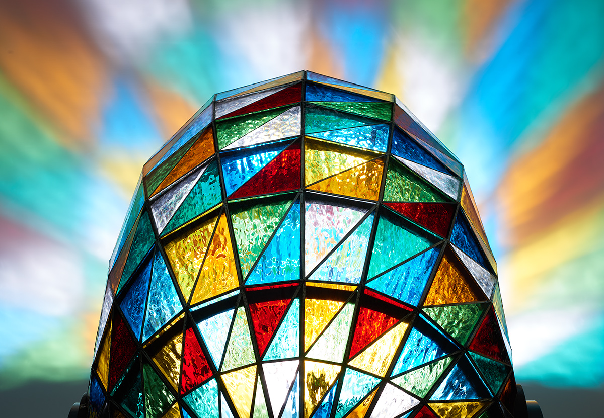 Stained glass driverless sleeper car